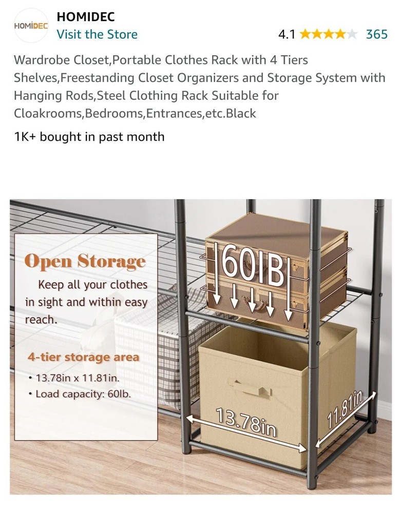 HOMIDEC Clothing Rack