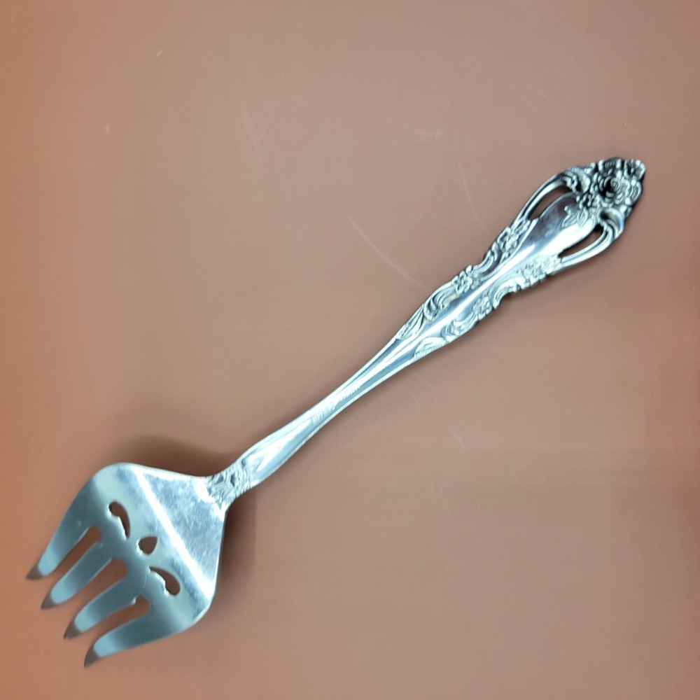 Vtg Imperial Intl Chalmette Medium Solid Cold Meat Serving Fork Korea 8 1/2 in
