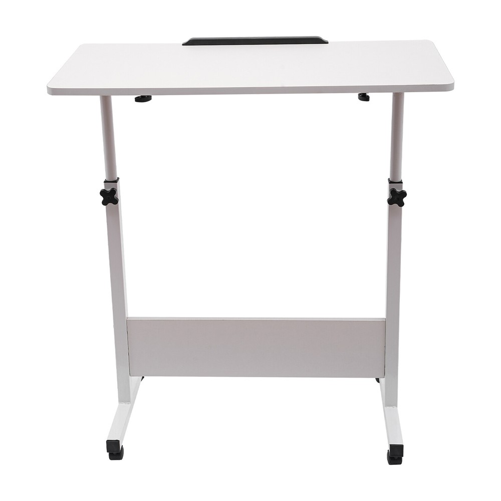 Adjustable Height Rolling Desk with Tilted Surface for Home and Office