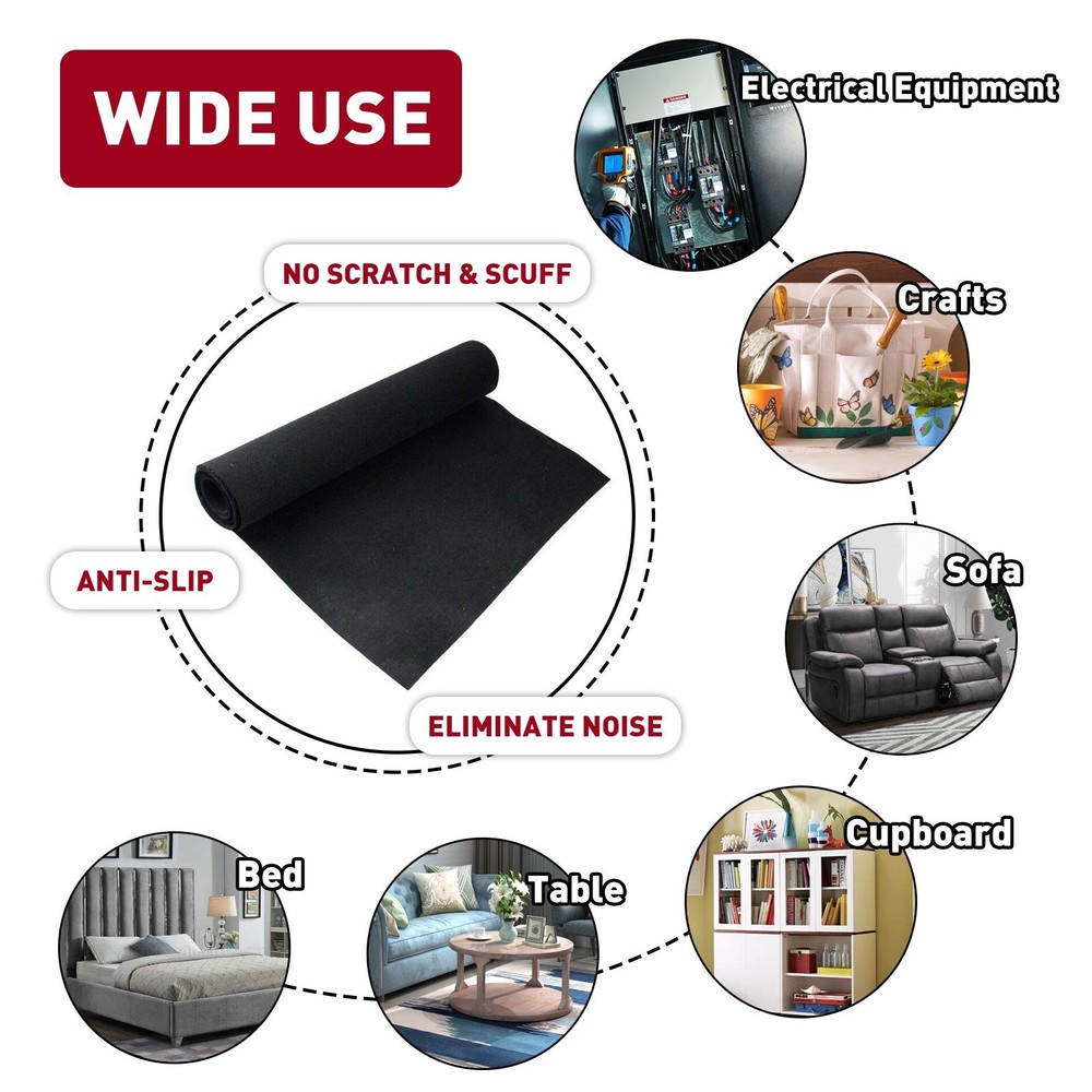 Non-woven Fabric Carpet Replacement Speaker Box Wrap Car Underfelt 2mm 14FT²