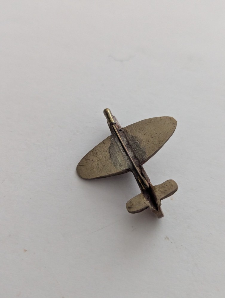 Vintage Scratch Built Spitfire Pin Badge