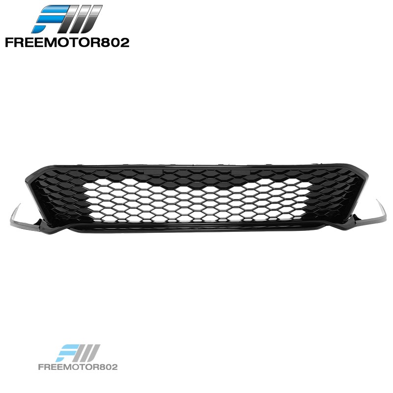 For 25-26 Civic Type R Front Bumper Lower Upper Mesh Grilles Kit Gloss Black ABS