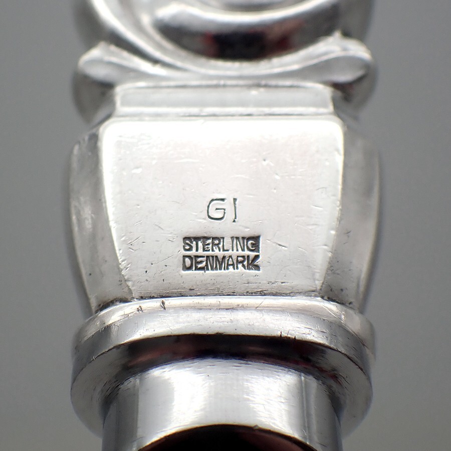Scroll Cake Knife Georg Jensen Sterling Silver 1927 Denmark