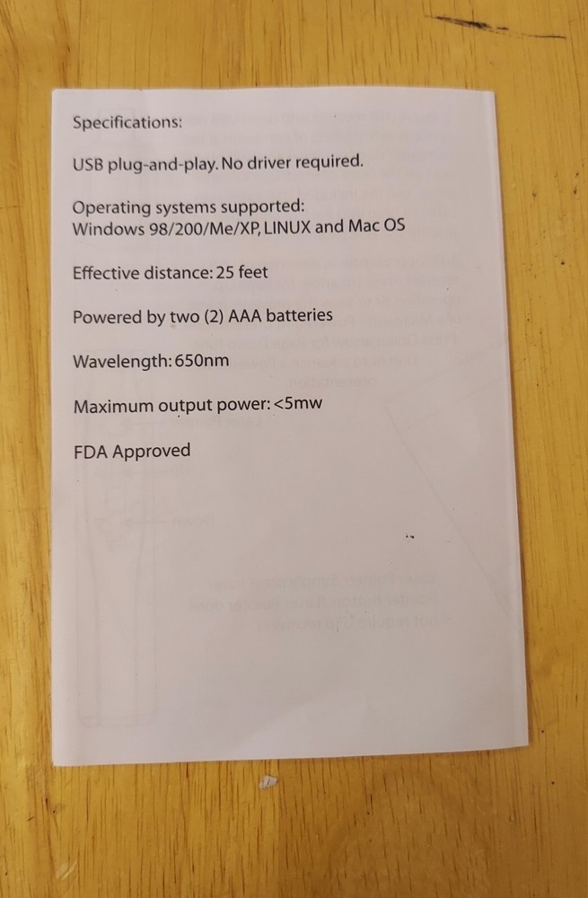 Power Pointer Presentation Remote Wireless USB Presenter Laser Pointer Clicker