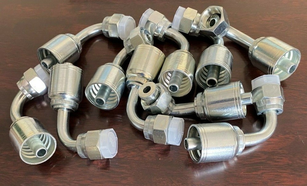 1/2" Female Flat Face Swivel 1/2" Hose WITH A 90 Elbow fitting 10 PK 1J943-8-8
