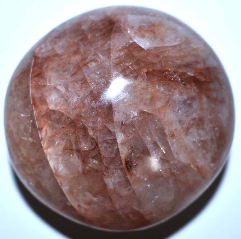 Beautiful Fire Quartz Palm Stone 2.31"/155 Grams