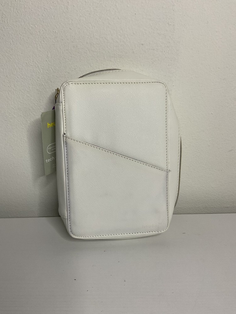 Heyday  Electronics Travel Organizer,Tech Accessories Pouch White Bag