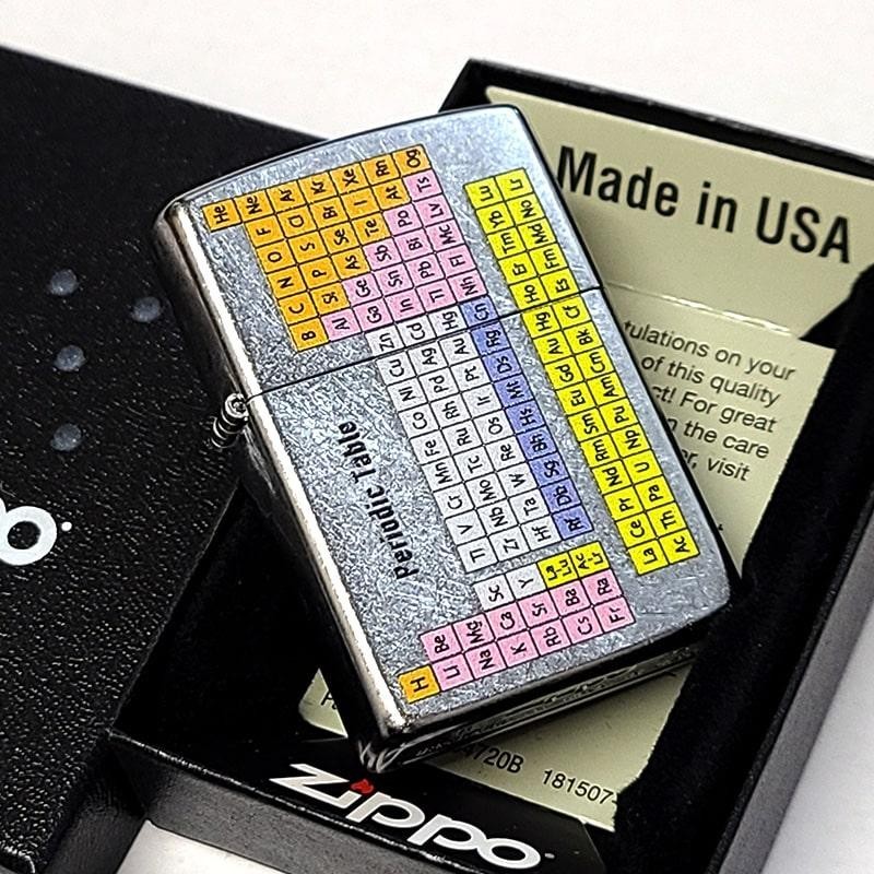 Zippo Element Symbol Street Chrome Silver Printed One Sided Processing Lighter