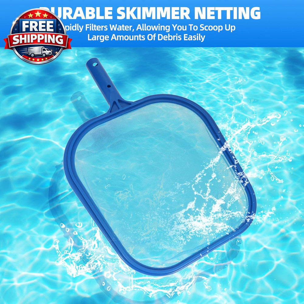 Pool Leaf Collector, Large Pool Net with Frame Pool Skimmer Net with Fine Mesh P