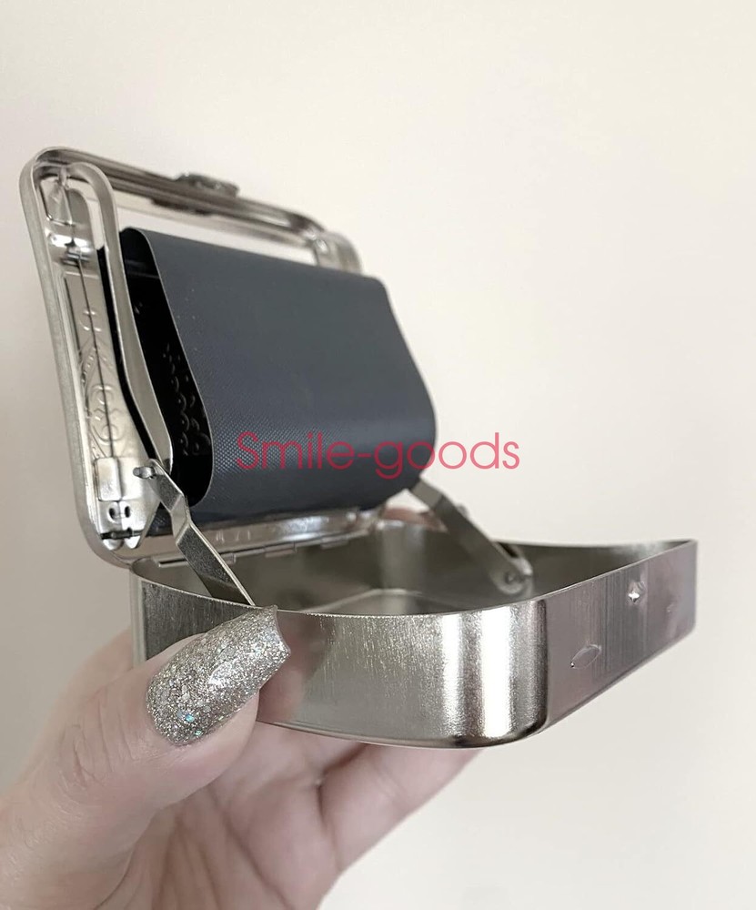 SILVER AUTOMATIC ROLLING Machine Tin Box Metal Roller Cigarette Tobacco Roll 5PC