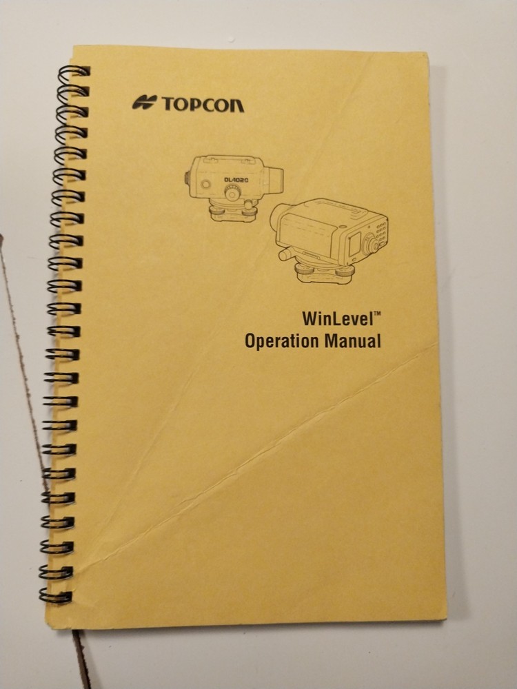 TopCon Positioning Systems WinLevel Operation Manual