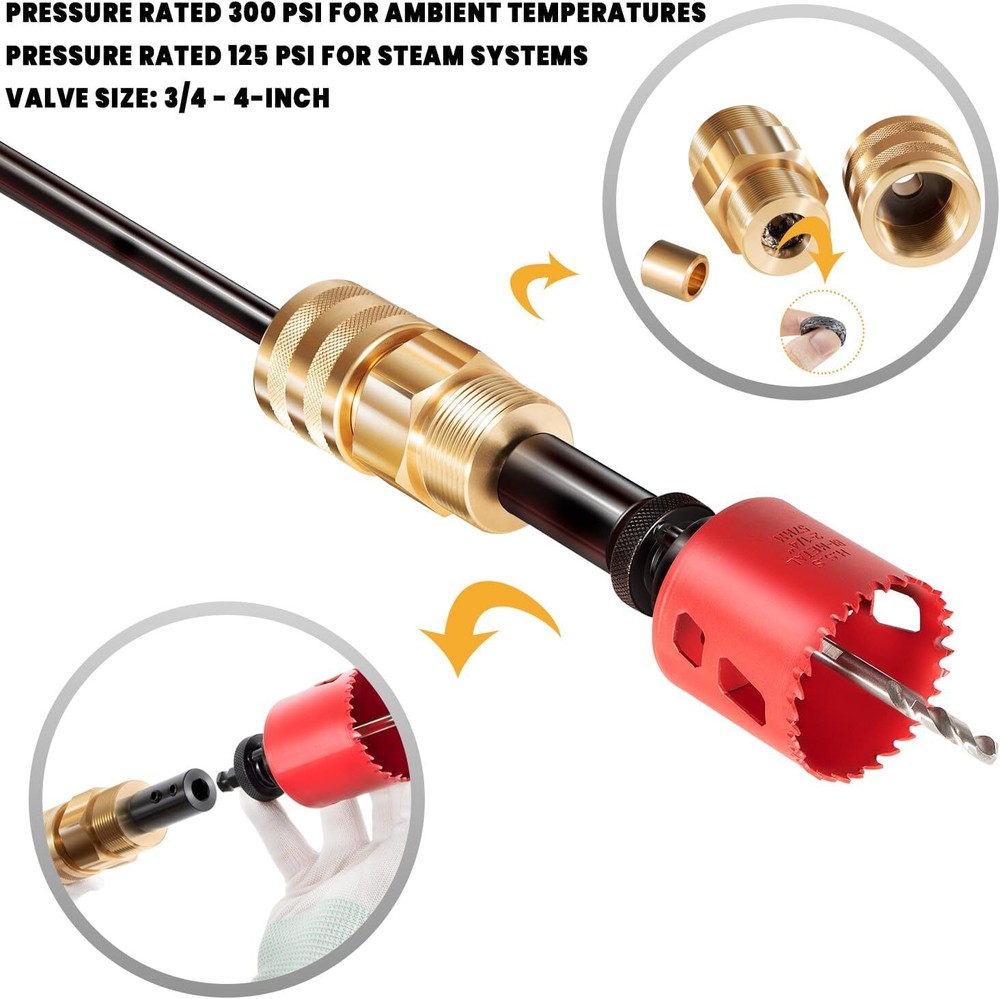For NPT Mechanical Hot Tapping Machine Complete Tool Kit DM3MECH 08350