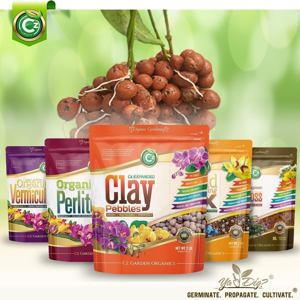 Expanded Clay Pebbles for Hydroponics Orchids Soil Conditioner 4lb