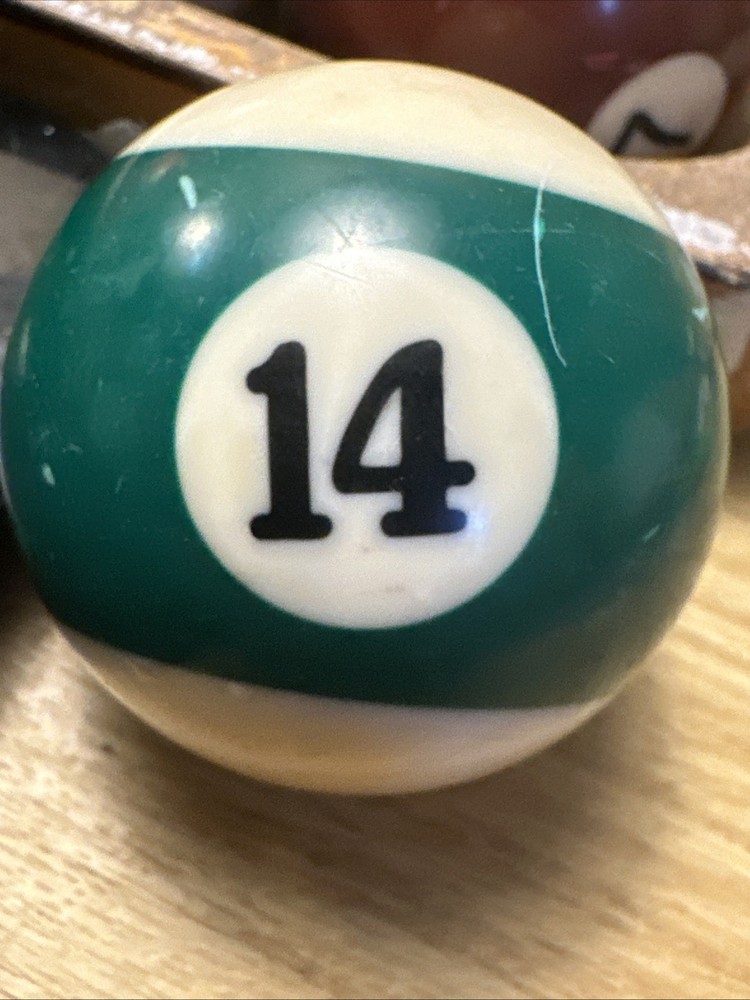 Vintage Billiard Pool Ball #14 Solid Green Stripe Striped Replacement 2 1/4"