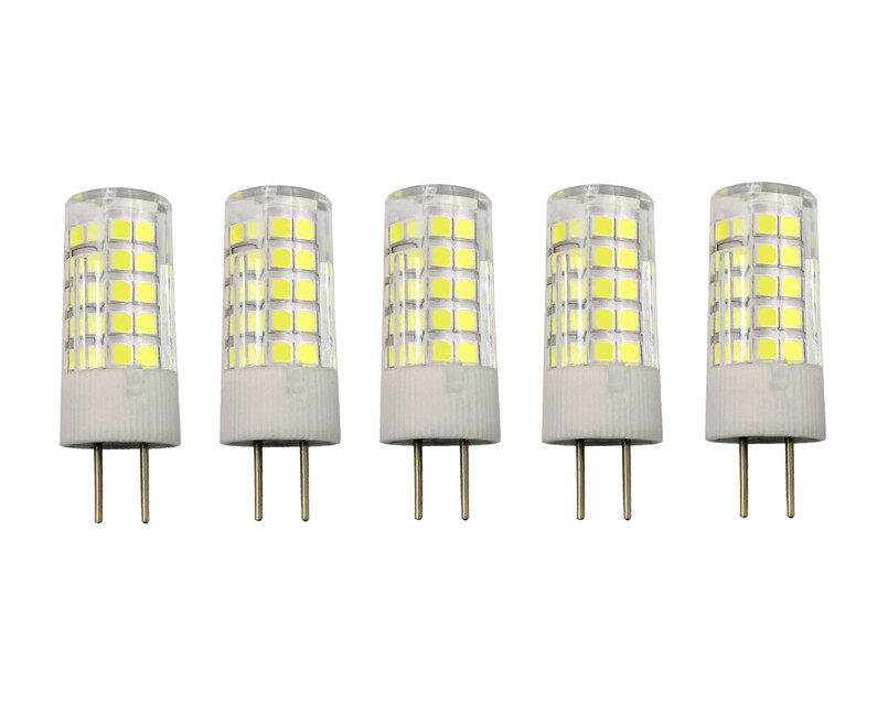 5pcs GY6.35 T5 Led Bulb 5W 64-2835 SMD Lamp 120V Ceramics Light Warm White H