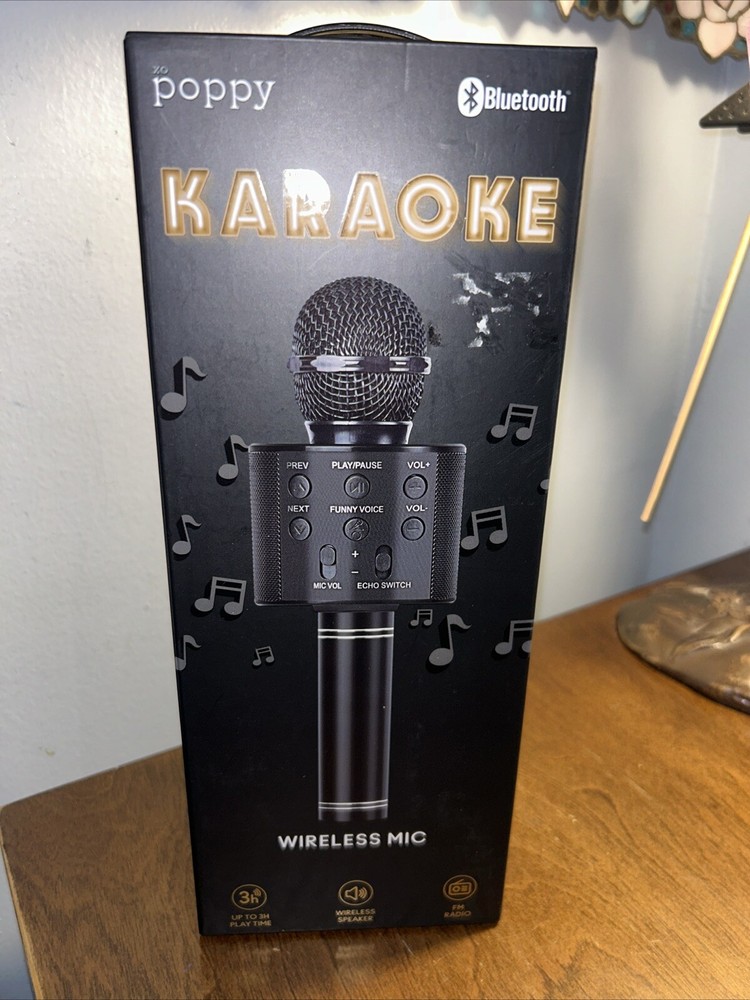POPPY BLUETOOTH KARAOKE WIRELESS MIC. NEW