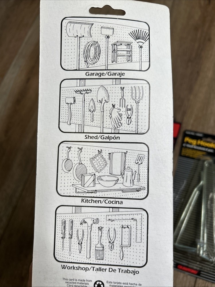 Crawford Peg Hooks Variety Lot for Pegboard