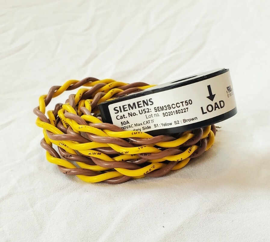 SIEMENS SEM3SCCT50 SOLID CORE CURRENT TRANSFORMER 600VAC 50A NEW