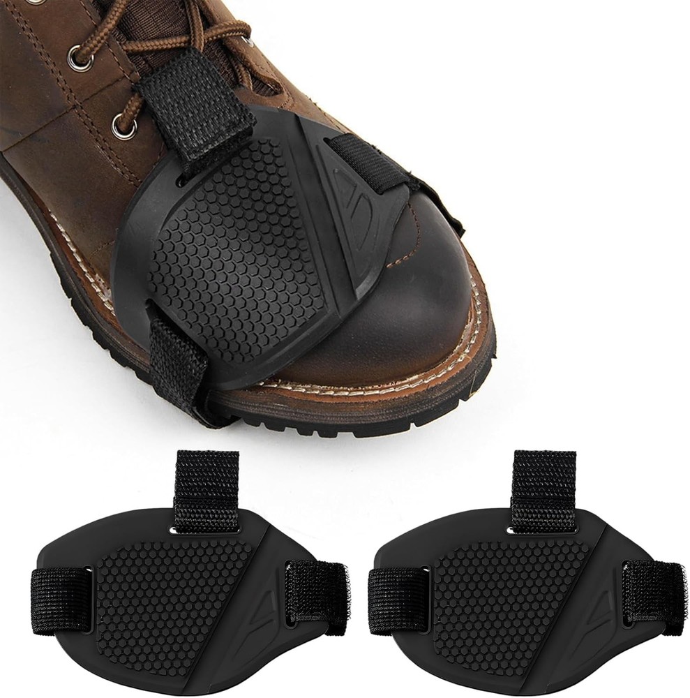 2PCS Motorcycle Shift Pads, Adjustable Anti-Slip Rubber Boot Protectors