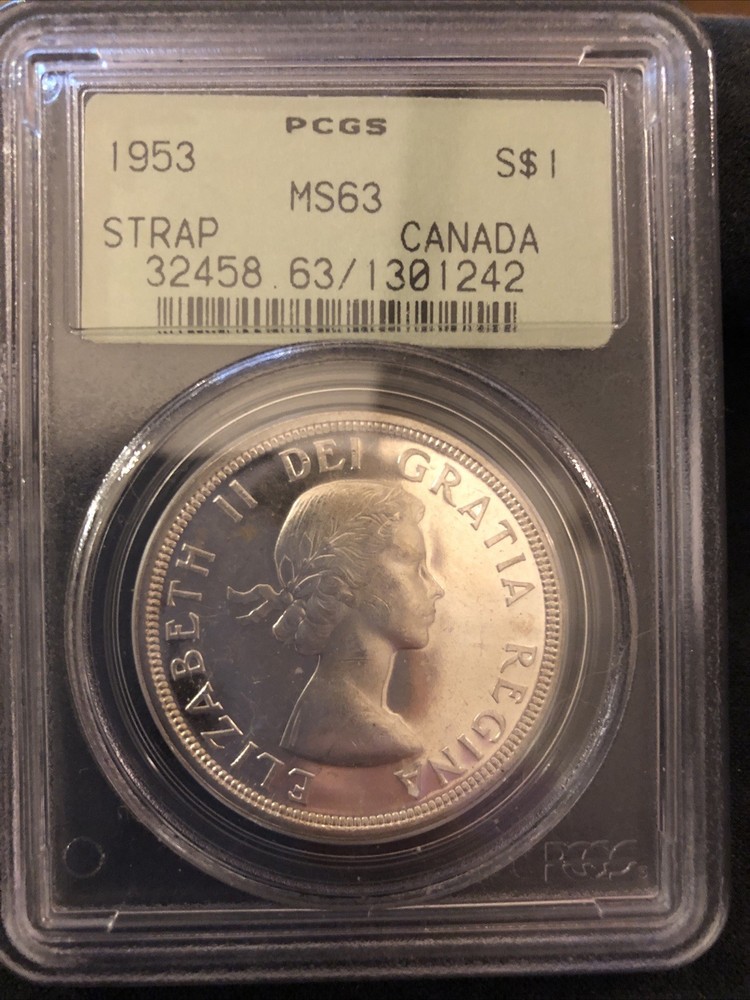 1953 Canada $1 Strap PCGS MS63
