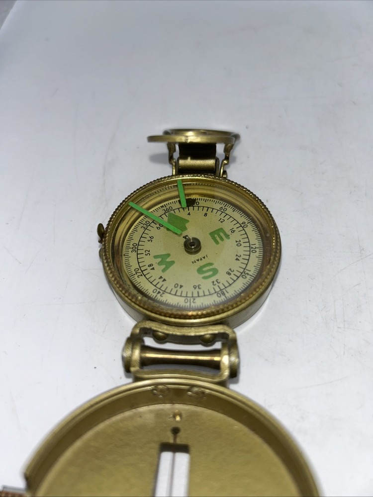 Lenstatic Directional Compass JAPAN Liquid Filled Engineers Compass Vintage