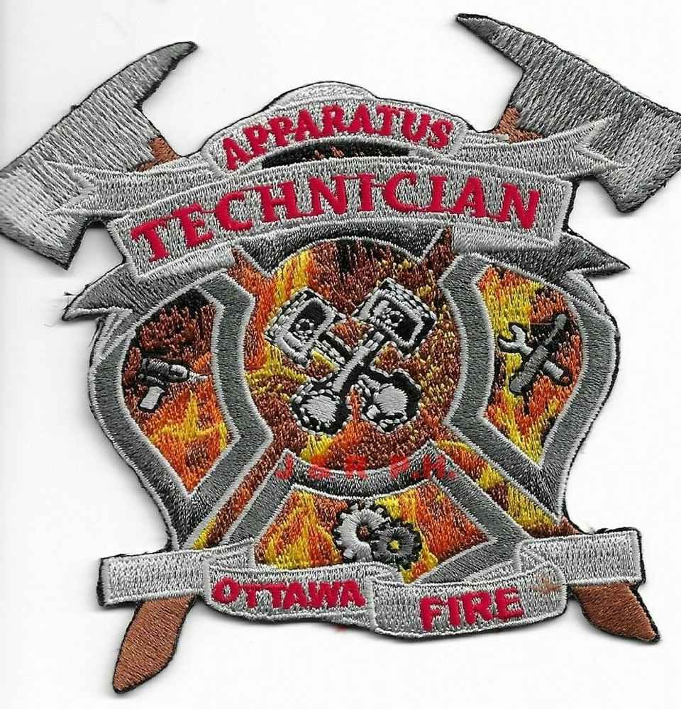 Ottawa Fire Dept. Apparatus Technician, Canada (4.5" x 4" size) fire patch