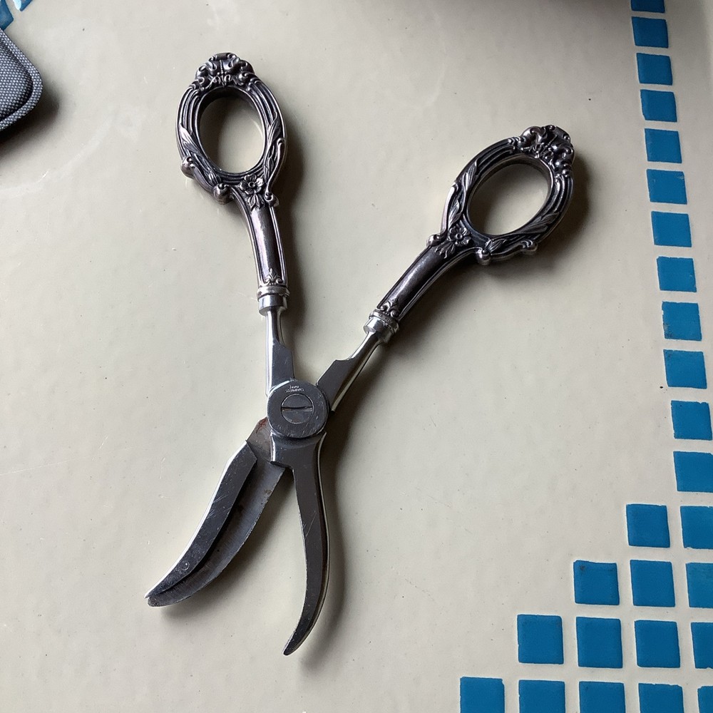 WEB Sterling Floral Kitchen Flower Grape Shears Scissors
