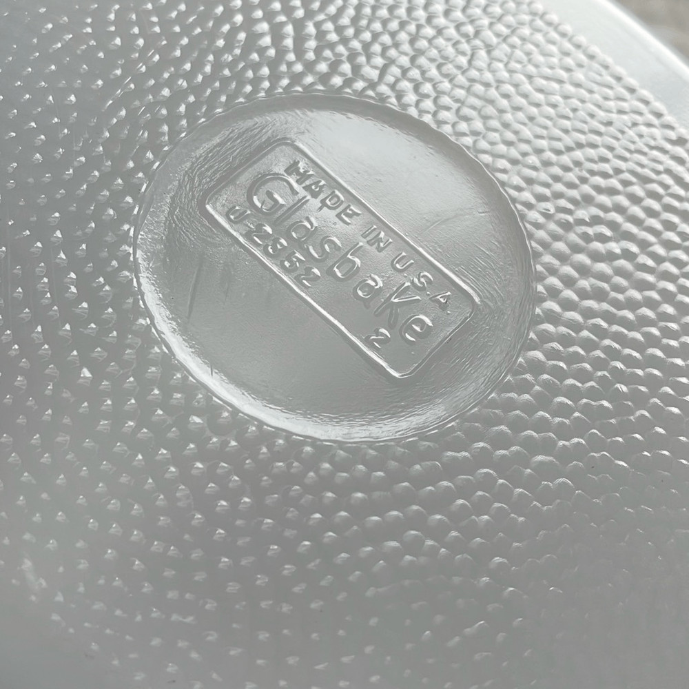 Vintage Glasbake divided dish Currier & Ives