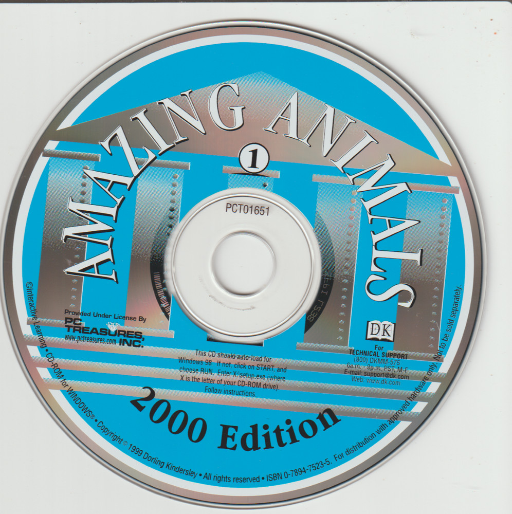 Amazing Animals 2000 Edition PC Game Learning Interactive Windows/Mac CD-Rom