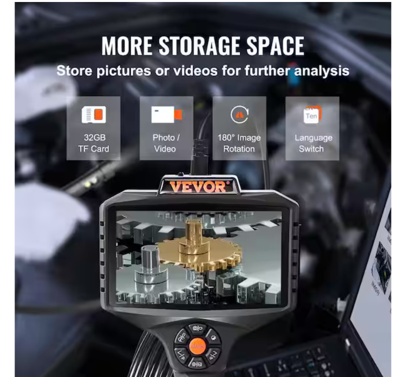 VEVOR Endoscope Unit with Charging Cable, NO CAMERA CABLE INCLUDED