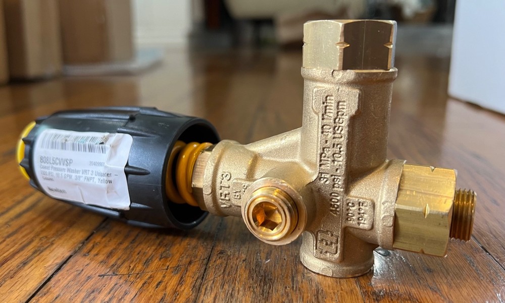 AR Blue Clean VRT3 Unloader Valve Pressure Washer Pump Regulator Brass