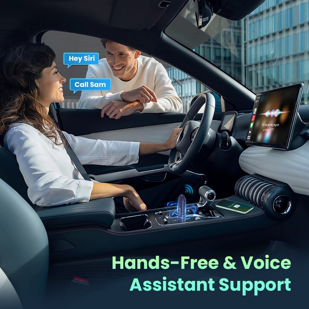 CarlinKit MINI 5.0 Pro 2-in-1 Wireless CarPlay Android Auto Ai Adapter Plug&Play