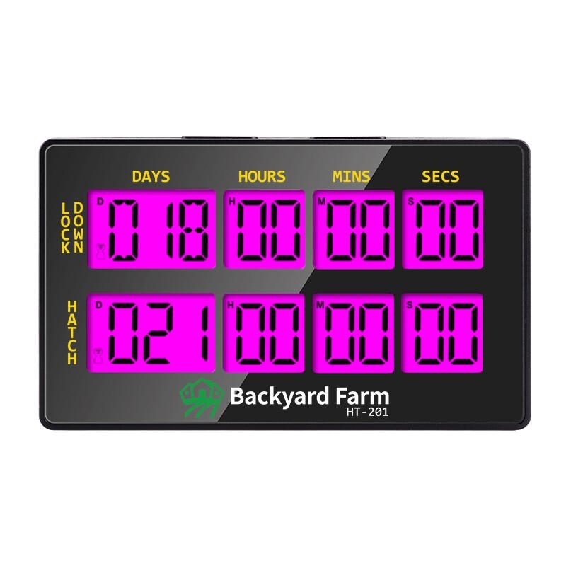 Egg Incubator Dual Countdown Hatch Timer Double Count Down Days Hours Minute Sec