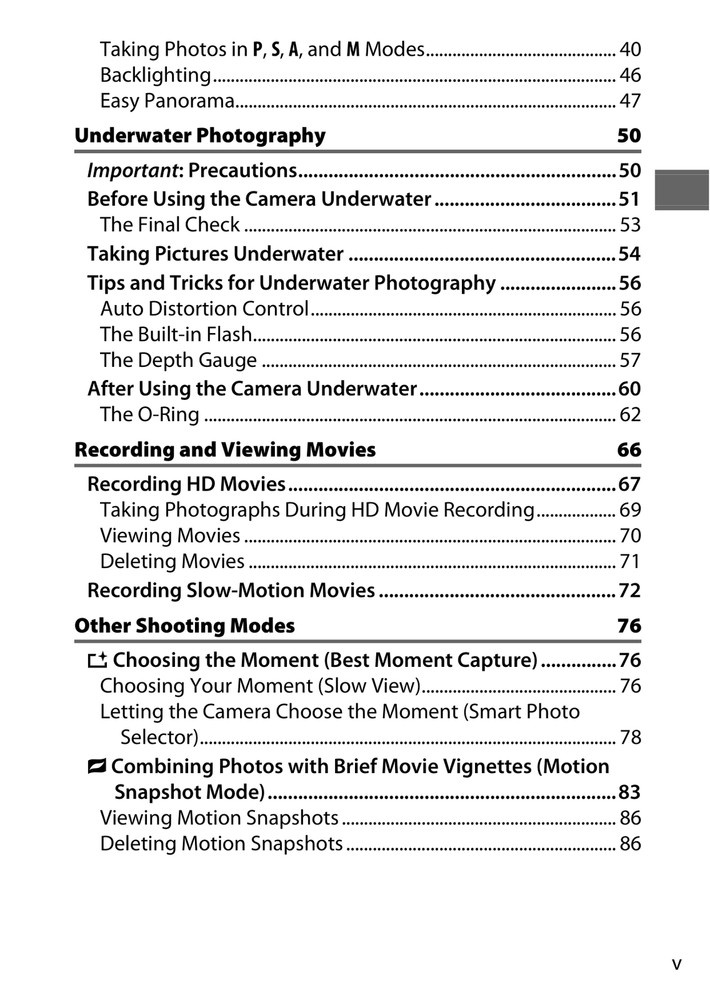 Nikon 1 AW1 — Reference Manual User Guide — 279 Pages — Half Size 5.5x8.5