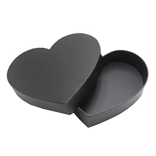 Empty Heart Shaped Gift Box Strawberry Packaging () Black