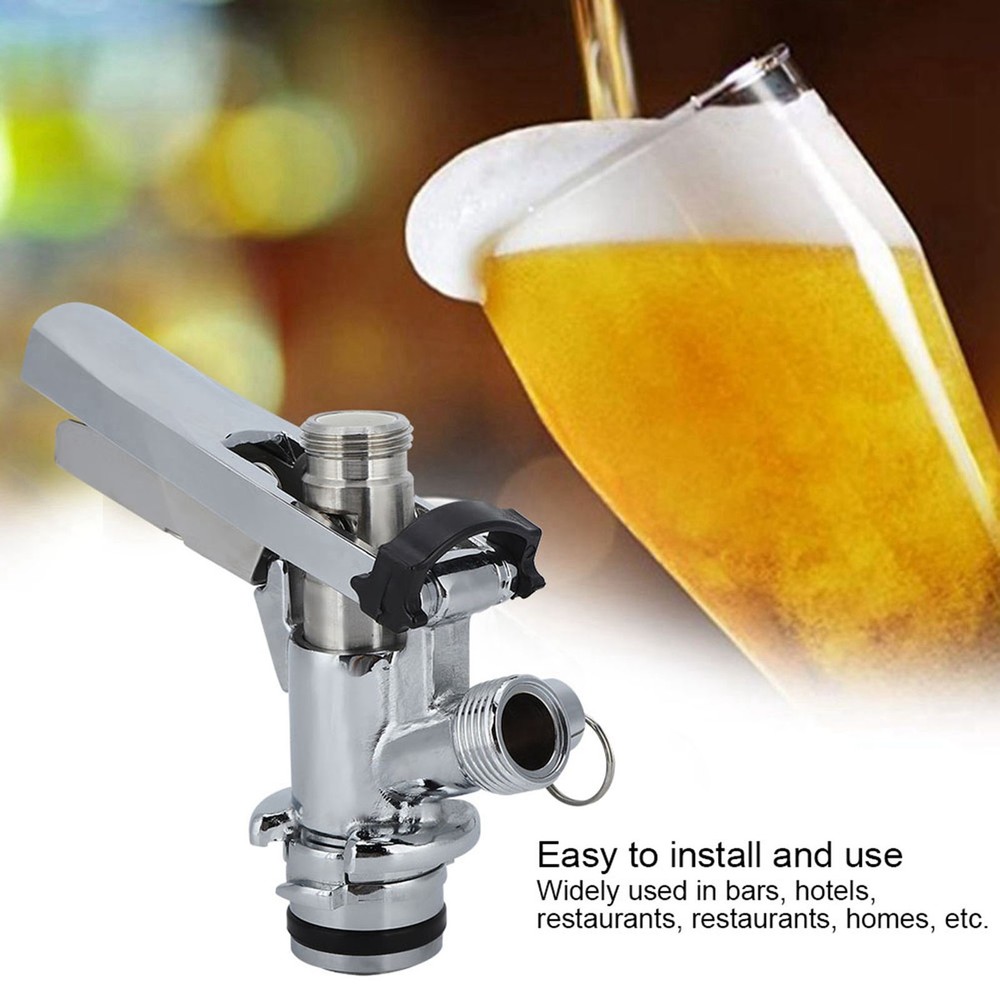 U Type Stainless Steel Beer Keg Coupler Dispenser Accs for Home Bar Restaura GSY
