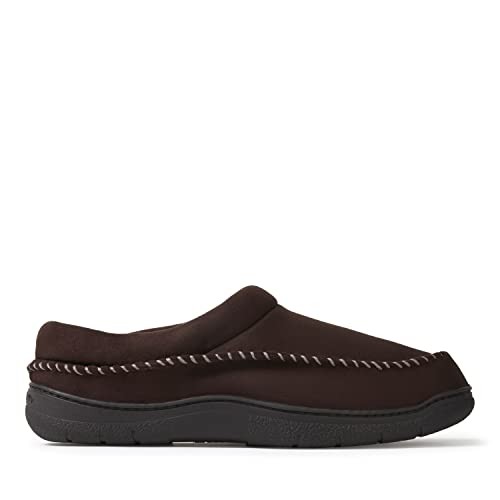 Men's Thompson Microsuede Memory Foam Clog Slipper Large Coffee