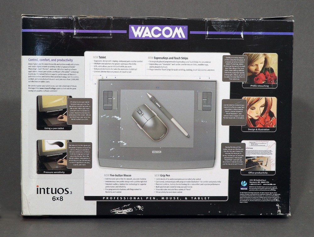 WACOM Intuos 3 USB Graphics Tablet PTZ-630