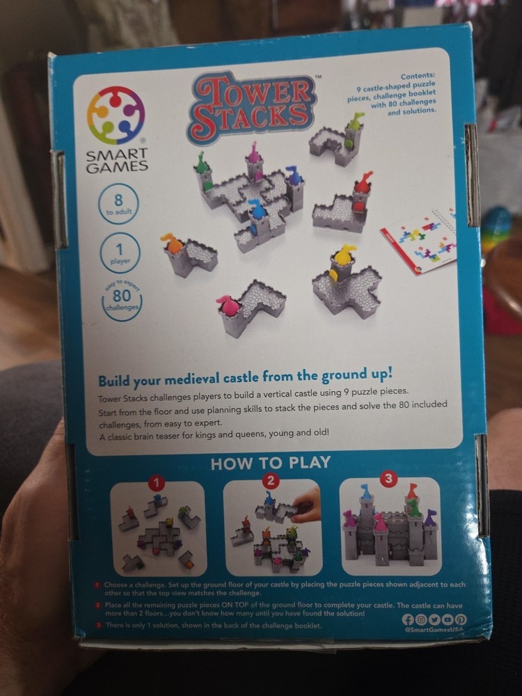 Tower Stacks ( Castles Version) By Smart Games Solo Puzzle.