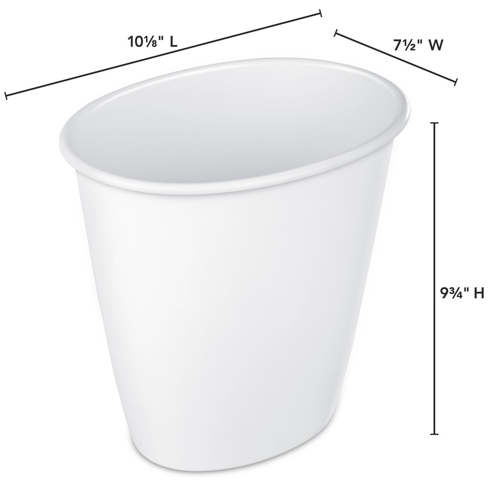 (4 pack) Small Bathroom Trash Can, 1.5 Gallon Plastic Garbage Bucket Bin with