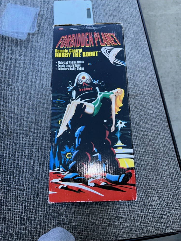 Trendmasters Forbidden Planet Remote Control Robby the Robot 1999 DAMAGED BOX