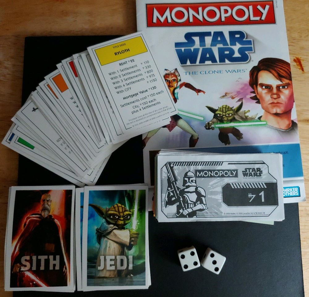 Monopoly Star Wars The Clone Wars Replacement Pcs