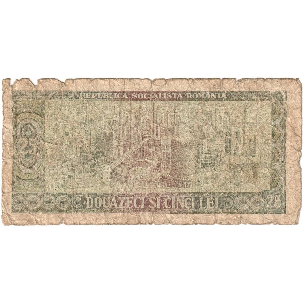 [#196689] Romania, 25 Lei, AG(1-3)