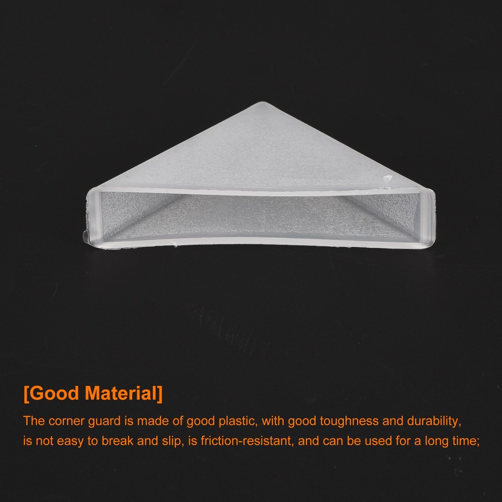 8Pcs Corner Protectors 12x66mm Plastic Triangle Corner Guards Cushion, White