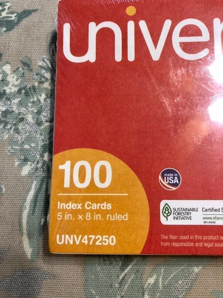 Universal Index Cards 5x8 Ruled