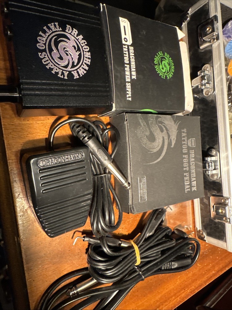 Dragonhawk Tattoo Kit Accessories Lot In Silver Black/Case