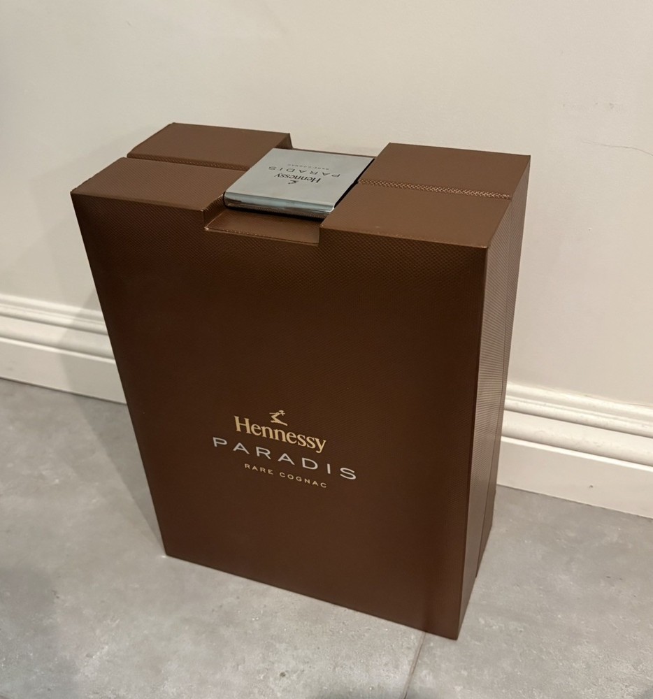 Hennessy Paradis Rare Cognac empty bottle golden packaging display box *READ