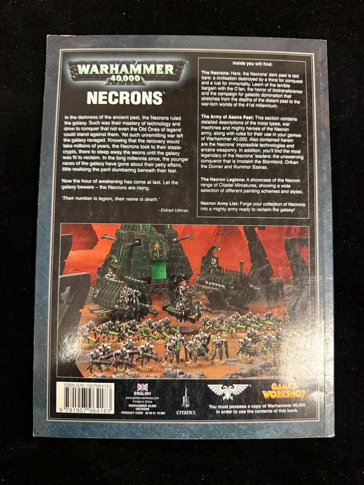 Games Workshop Warhammer 40k Necrons Codex Lot B Rulebook 5th Edition