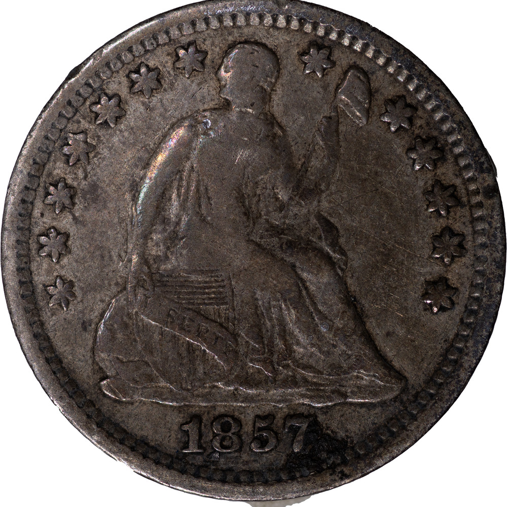 1857 5c Seated Liberty Half Dime ~ VG
