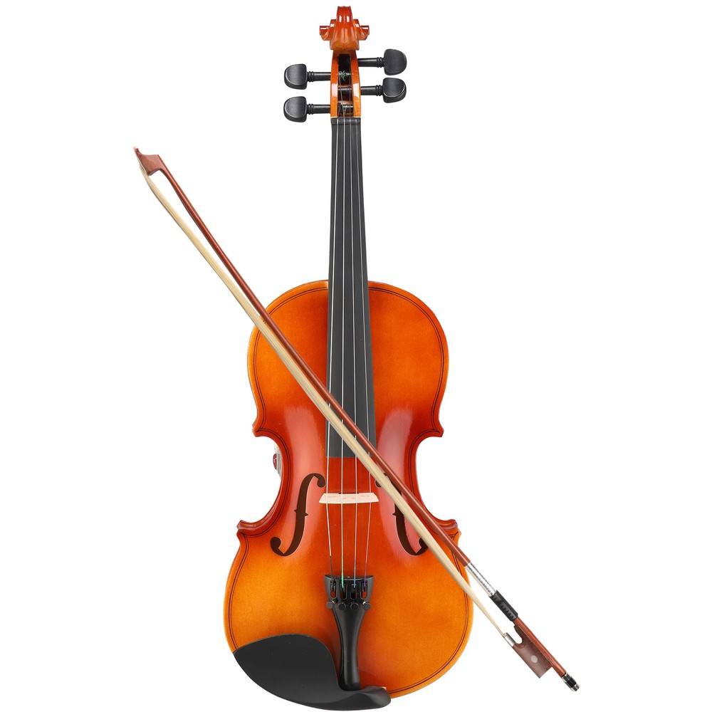 Glarry 1/8 Acoustic Solid Wood Violin Case Bow Rosin String Shoulder Rest